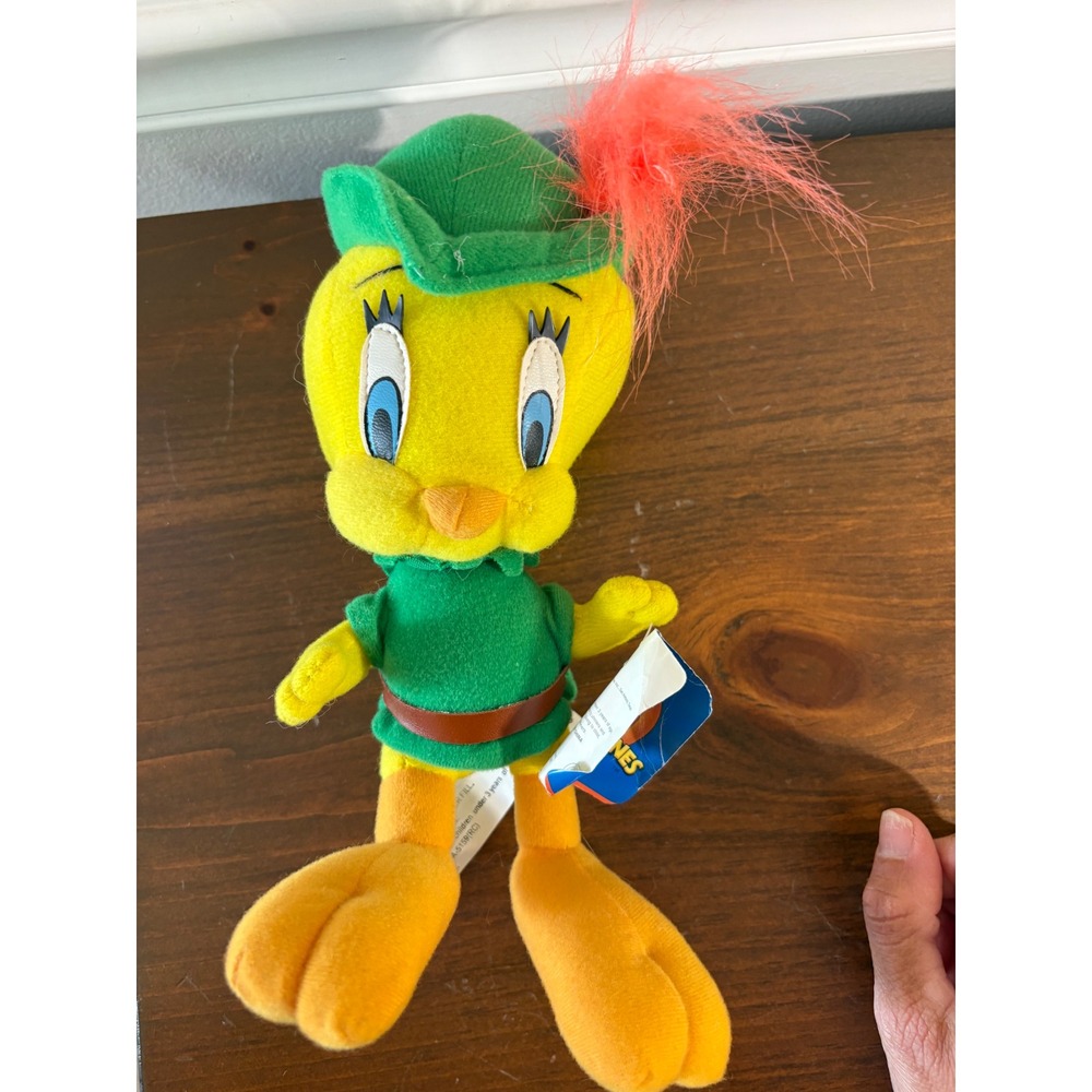 Vintage Looney Tunes Tweety Bird Robin Hood Plush Ace Novelty 11 Inch Toy